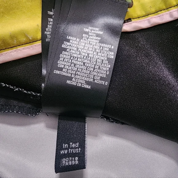 Ted Baker Hadas Secret Trellis Pants Women's Black Floral Satin - Picture 11 of 11